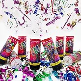 8 PCS Party Confetti Poppers Cannons for Wedding Birthday Graduation Baby Shower Anniversary Christmas New Year's Party Celebrations Supplies and Favors