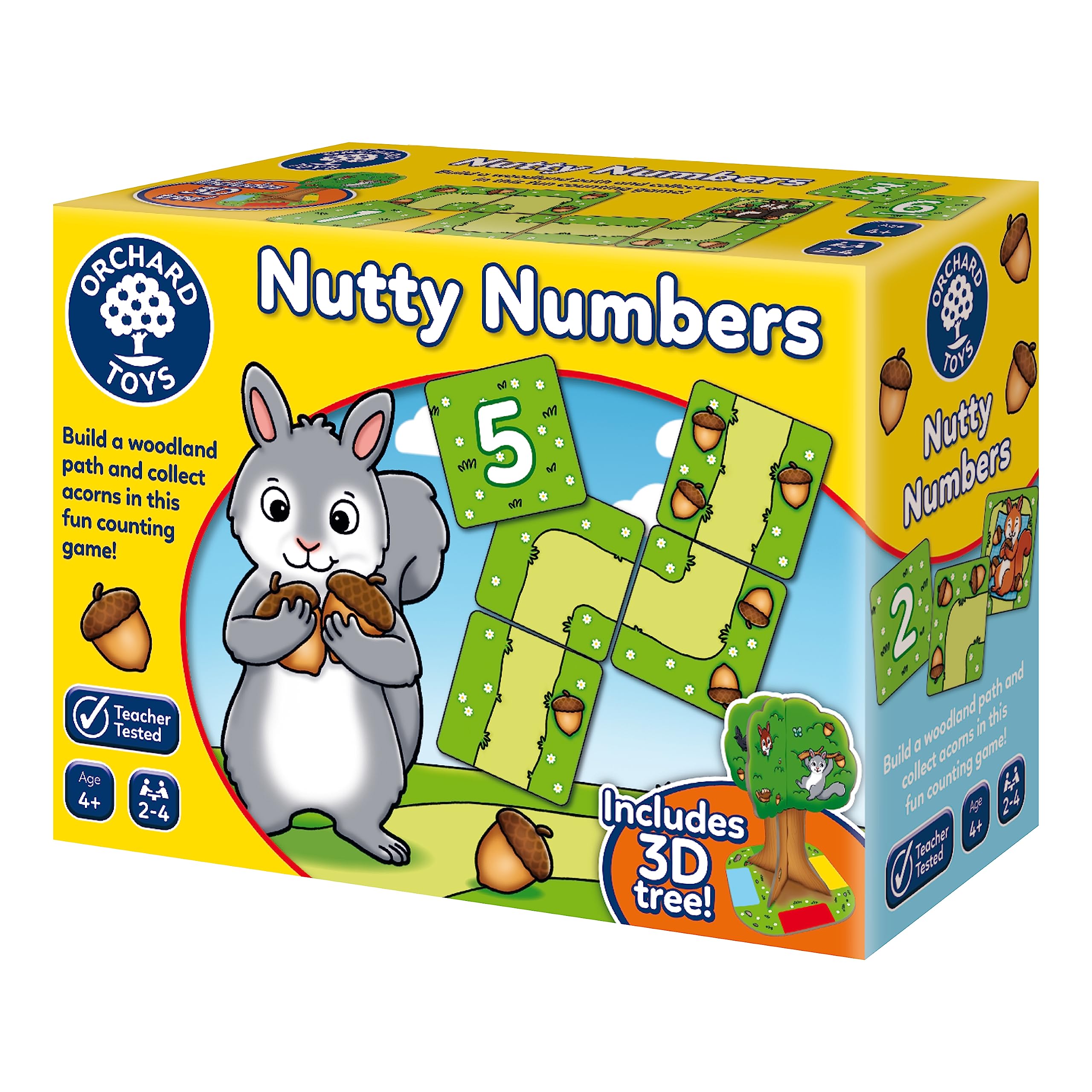 Orchard Toys Nutty Numbers Game, Educational Number and Counting Game, Perfect for kids age 4+, classroom resource