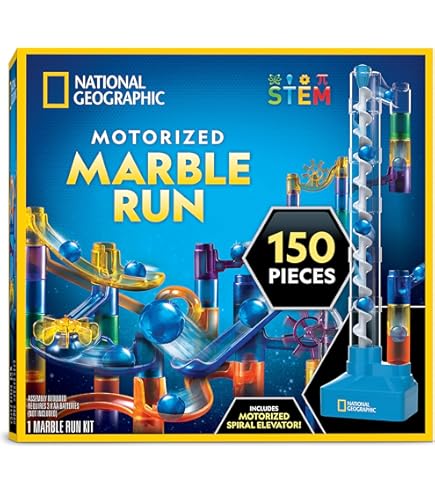 National Geographic Marble Run with Motorized Elevator - 150-Piece