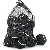 HPWFHPLF Tennis Balls, 12 Pack Advanced Training &amp; Practice Tennis Balls for Beginners, Pet Dogs Playing Balls, Includes Mesh Carry Bag