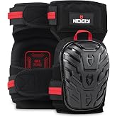 NoCry Professional Knee Pads for Work for Men &mdash; Adjustable Thigh and Shin Straps, Heavy-Duty Shell, and Thick Foam &amp; Gel Cushioning &mdash; Ideal for Construction and Gardening