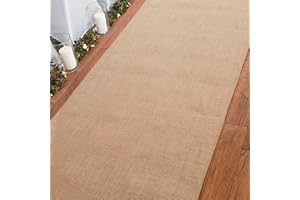Fun Express Burlap Aisle Runner for Wedding Ceremony - Seamless Rustic Charm 3x50ft Wedding Runner Aisle Outdoor - Capture Hearts, Unveil Rustic Romance with Eco-Friendly Wedding Aisle Runner Outdoor