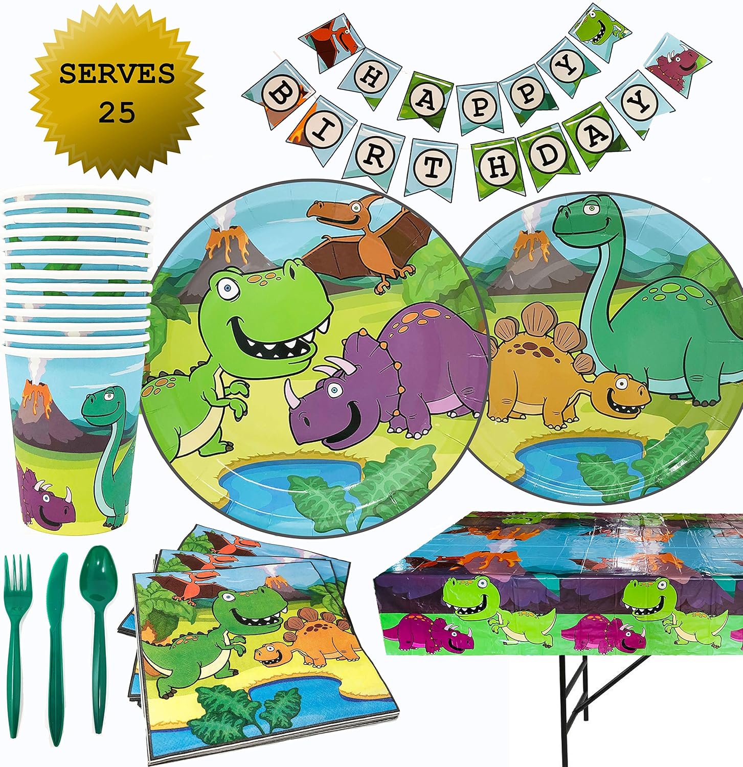 Best baby dinosaur party table cloth