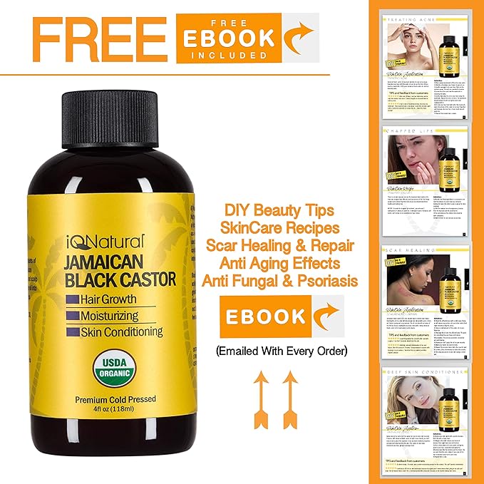 Amazon Com Jamaican Black Castor Oil Usda Certified Organic For