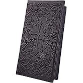 MUXILING Men's Rodeo Wallet Western RFID-Blocking Leather Wallet Bifold Long Cowboy Long Wallets