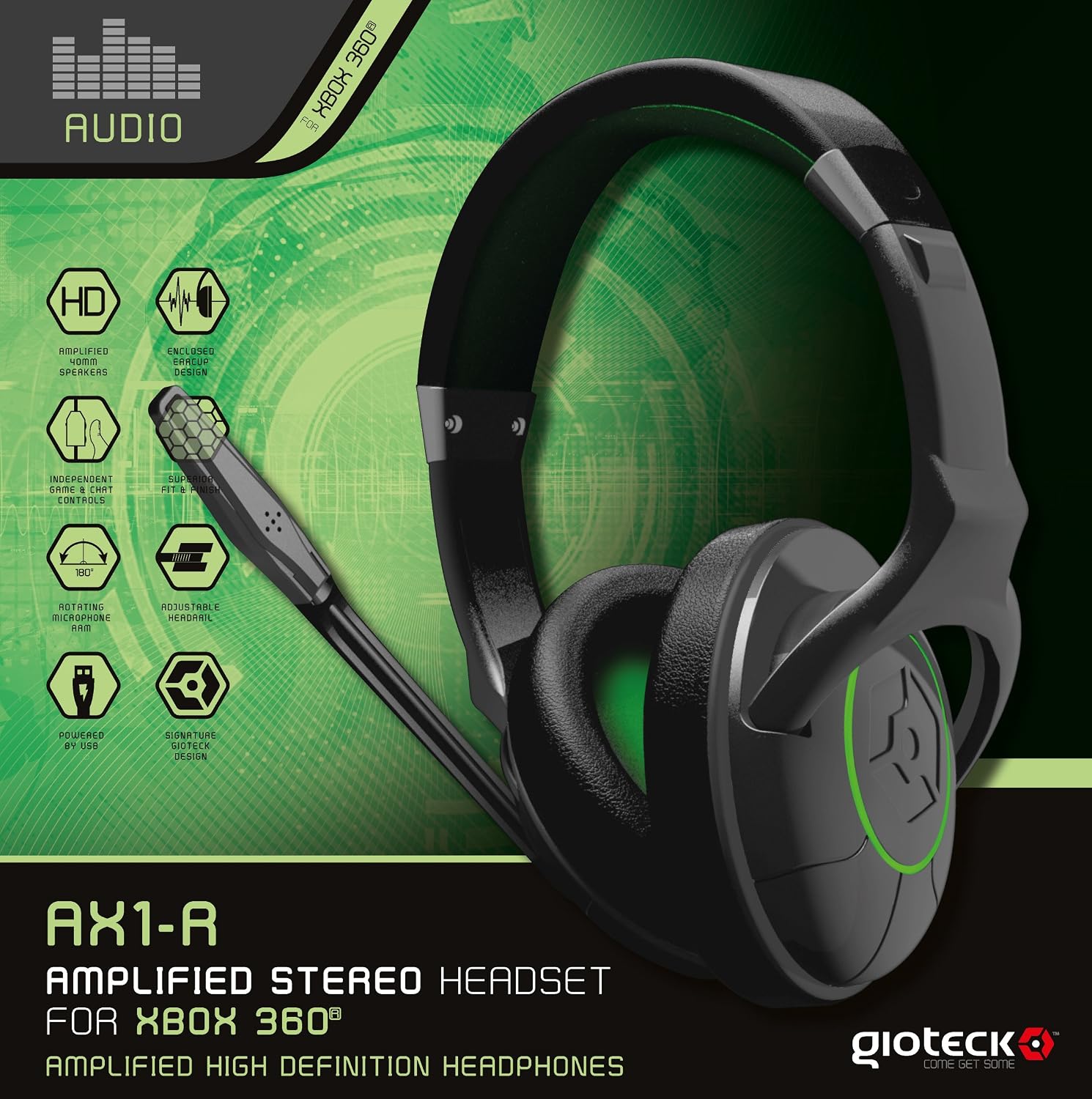 Gioteck AX1-R Amplified Gaming Headset (Xbox 360) - Image 5