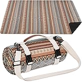 Extra Large Waterproof Picnic Blanket | Portable Camping & Beach Mat | Sand Free with Carry Strap | Park Blanket for Grass, Hiking, Travel, Concerts, Indoor (Orange)