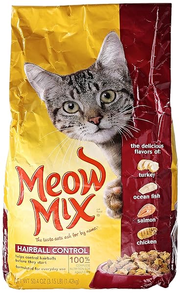MEOW MIX CAT FOOD, HAIRBALL CONTROL, 3.15 LB