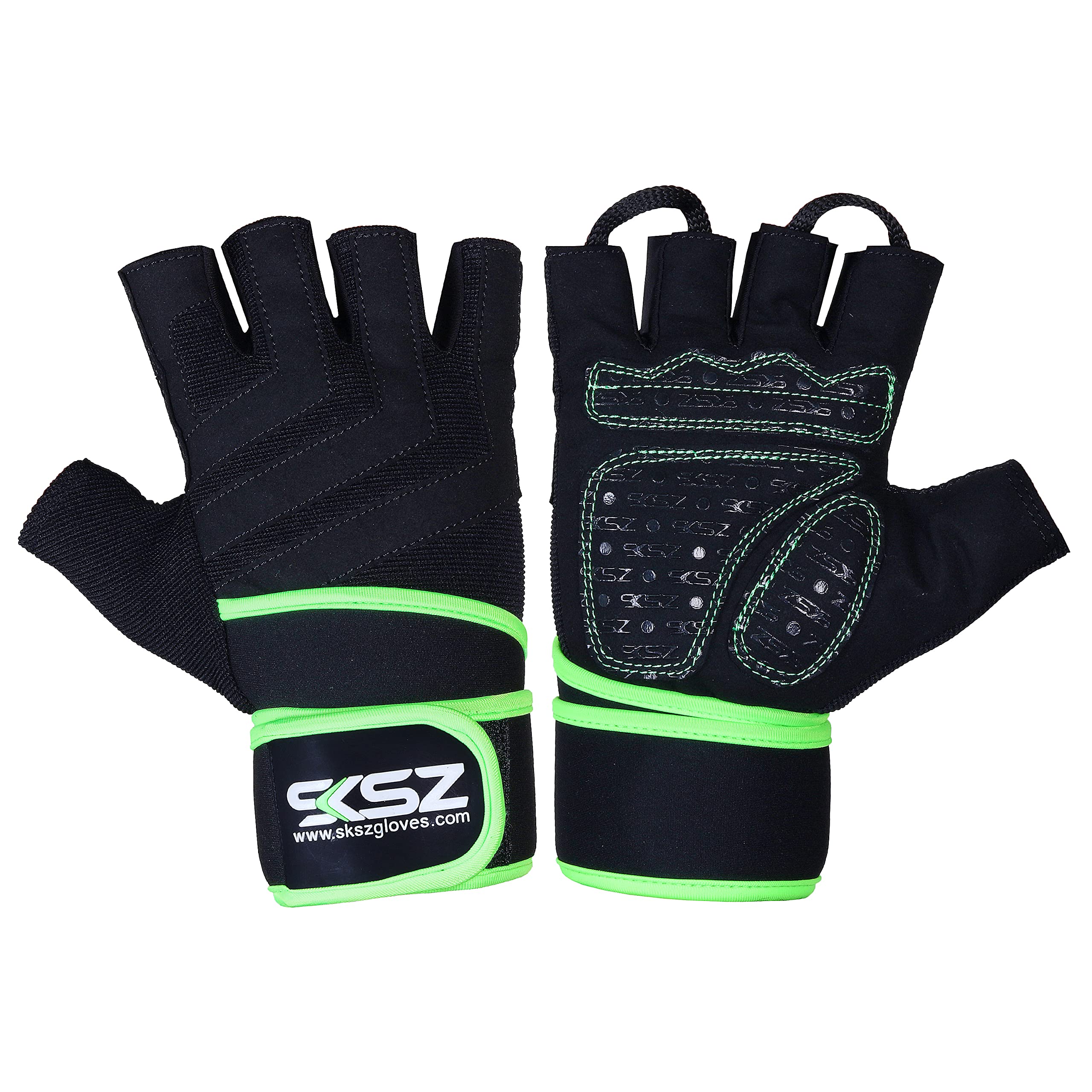 SKSZ LEATHER GYM GLOVES (F-Green, L)