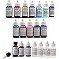 ALDON Innovating Science Complete Microscope Slide Stains Kit - 19 Chemicals in 30mL Dropper Bottles - Includes Vital Stains (7), Bacteria Stains (5), Gram Stains (7) & Instruction Manual
