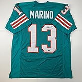 Facsimile Autographed Dan Marino Miami Teal Reprint Laser Auto Football Jersey Size Men's XL