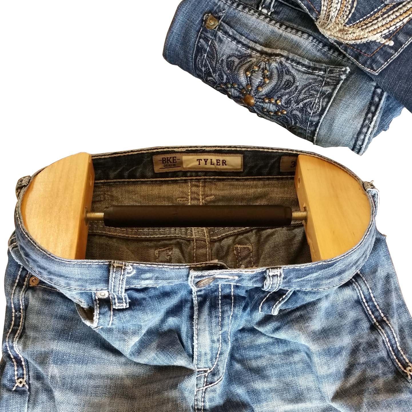 30-59" Solid Wood Pant Waist Stretcher - Instant Stretch