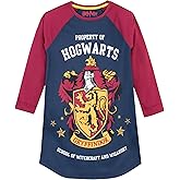 Harry Potter Nightgown | Gryffindor Nightgowns for Girls | Hogwarts Long Sleeve Girls' Nightgowns & Sleep Shirts