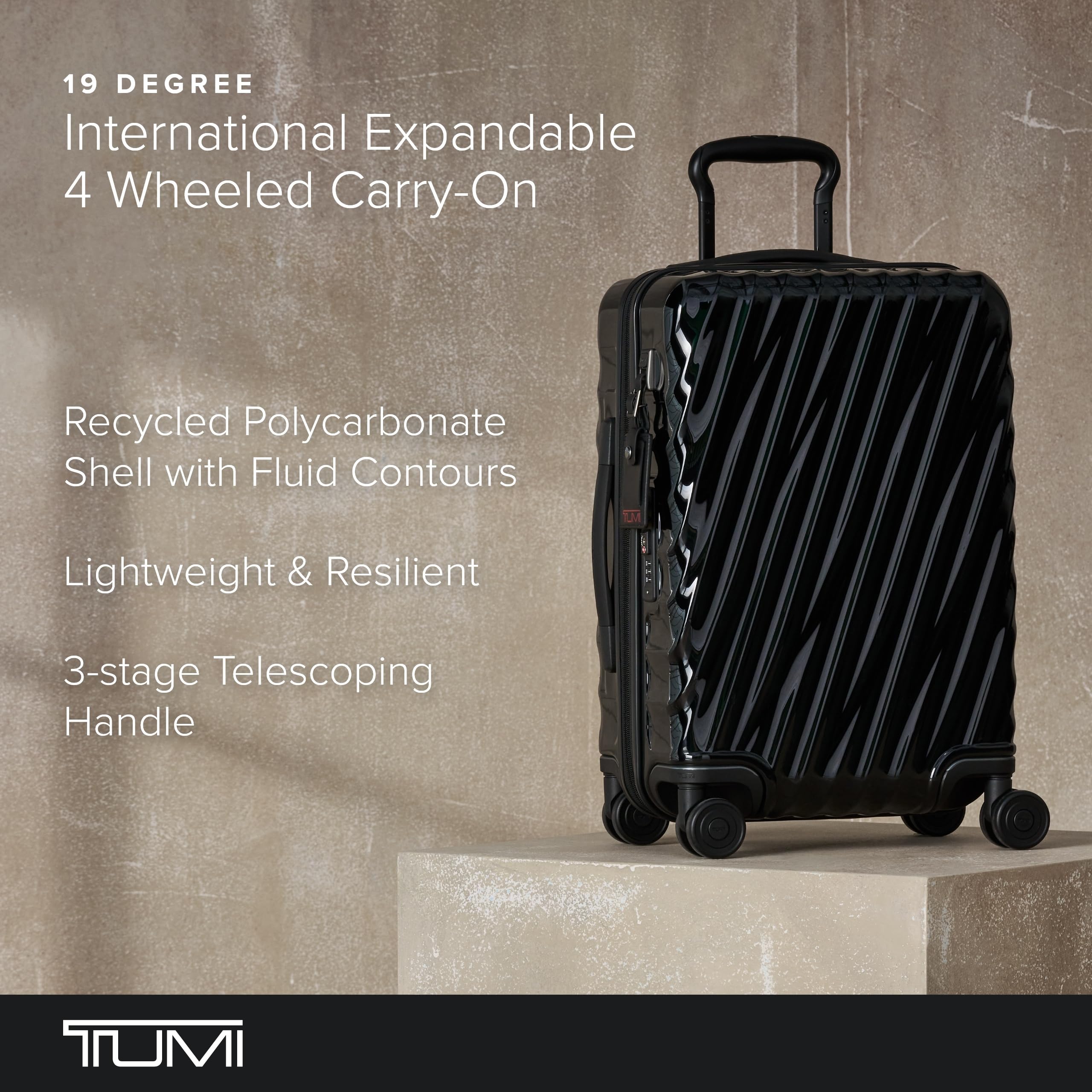 TUMI - 19 Degree International Expandable 4 Wheeled Carry-On - Hard Shell Suitcase - 21.8