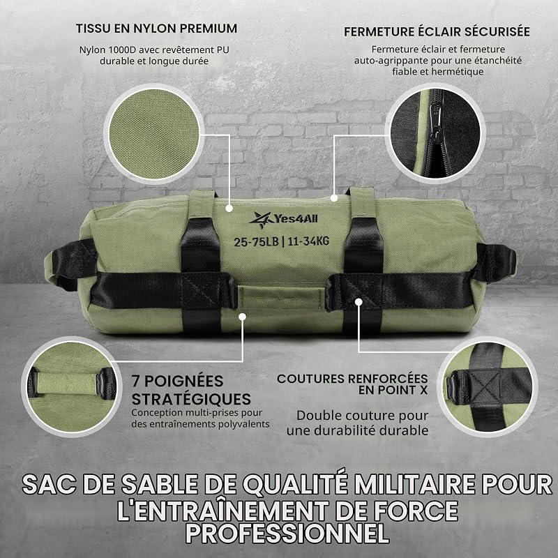 EK64 Sac de sable, Armée verte, 0 - 34 Kilogrammes