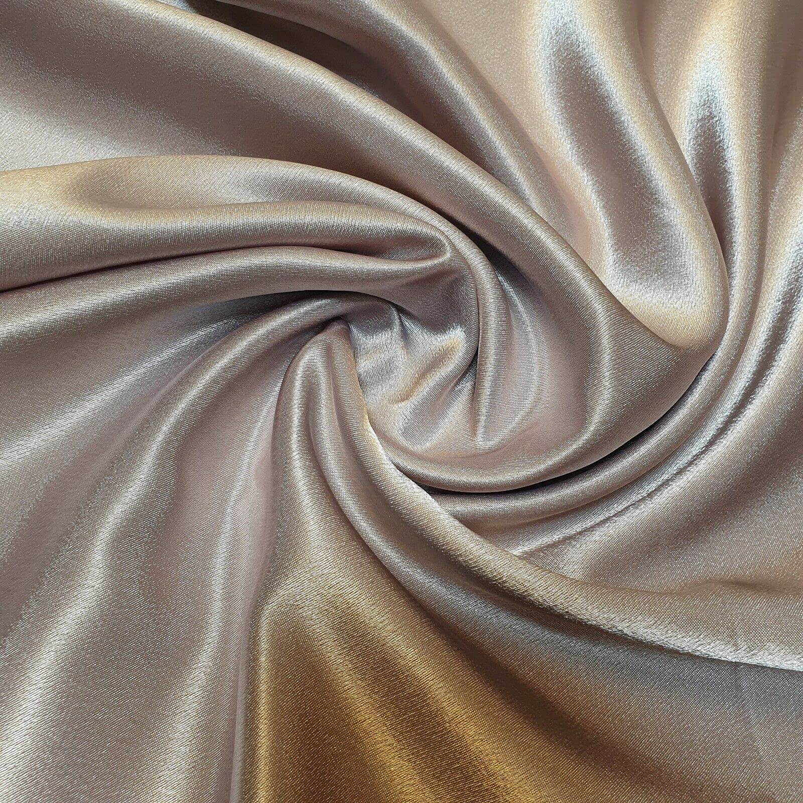 Plain Silky Satin Fabric 50+ Colours Dress Craft Wedding Crepe Back Material 58" (Pre Cut 1 Meter) (Pale Mauve)