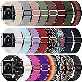 DMIGADIGLO 24 Pack Stretchy Nylon Band Compatible with Apple Watch Band 38mm 40mm 41mm 42mm 44mm 45mm 46mm 49mm Women Men, Adjustable Sport Elastic Replacement Strap for iWatch Series 10 9 8 7 6 5 4 3 2 1 SE Ultra