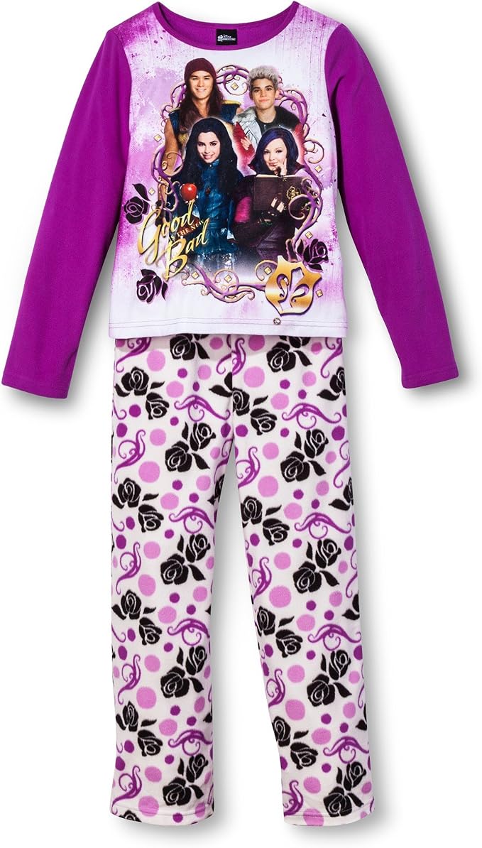 Amazon.com: Disney Big Girls' Descendants Fleece Pajama Set (6), Multi, Size 6: Clothing