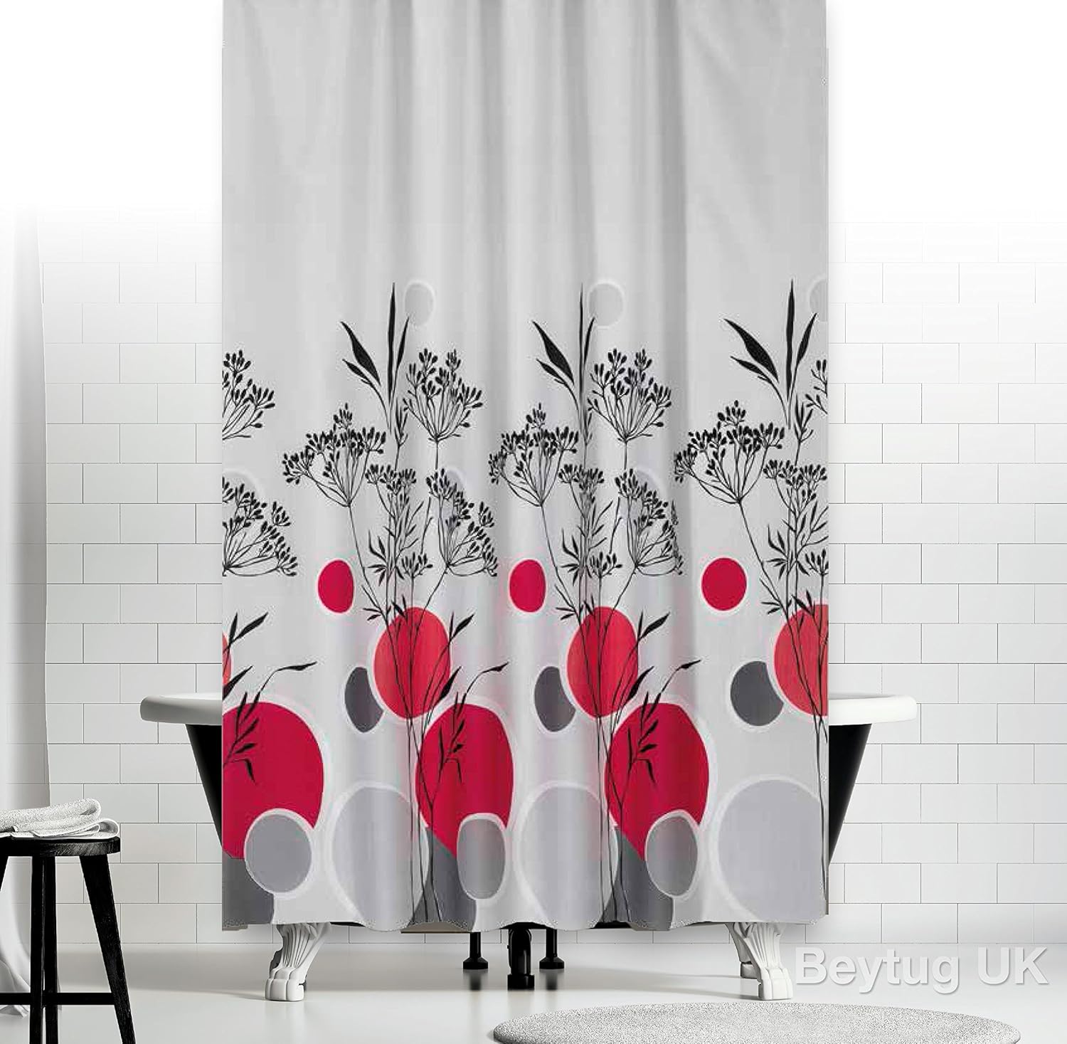 Funky Shower Curtain Waterproof Polyester 180cm wide by