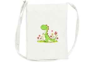 BJDAMAI Mini Canvas Bag for Teens Kids Girls, Small Purse with Shoulder Strap Holds Phone Wallet Keys Lipstick Coin!