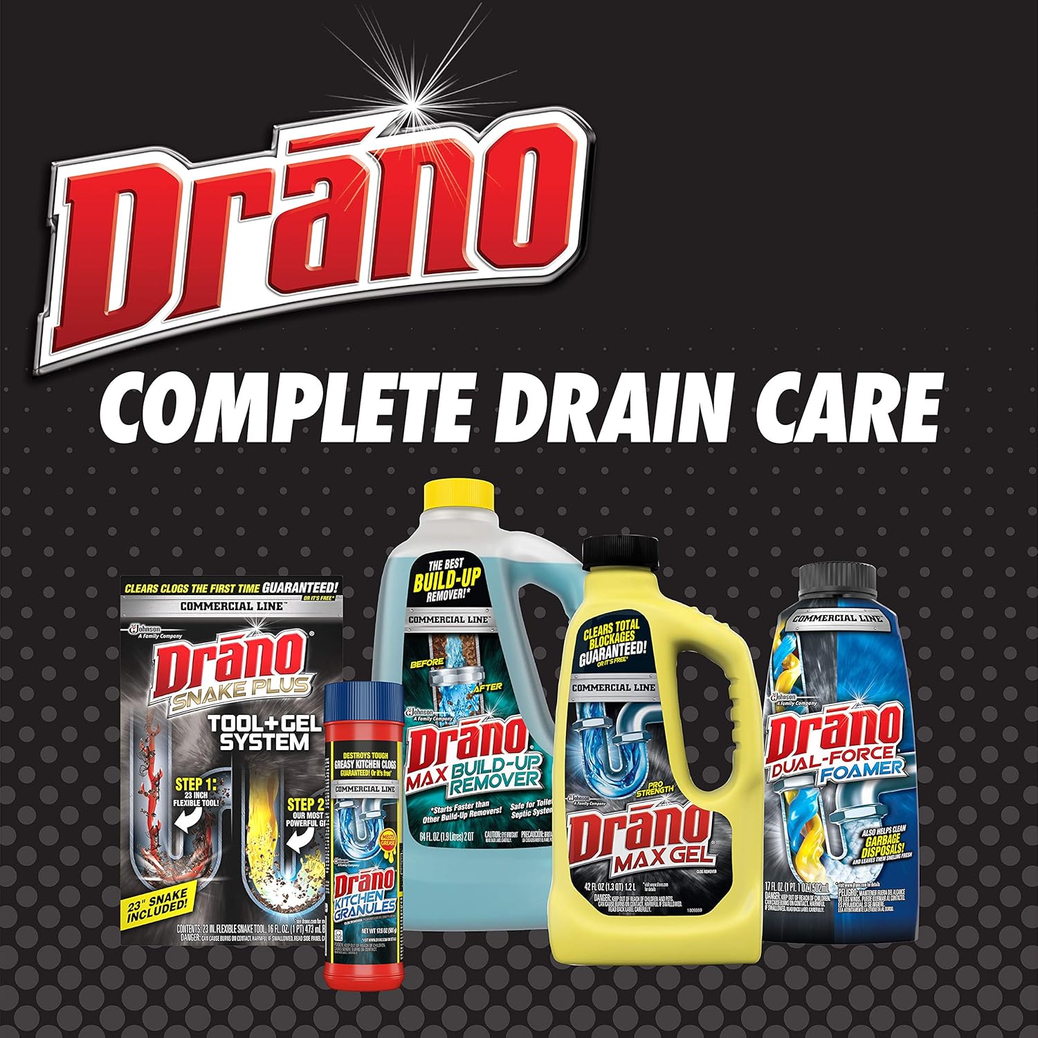 Drano Gel Drain Clog Remover and Cleaner 16oz and Snake Plus Tool 16 inches, Unclogs tough blockages, Commercial Line: Health & Personal Care