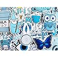 15 Random Blue Animals Owl Dog Butterfly Ocean Watercolor Stickers