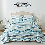 HoneiLife Beach Quilt King Size - 3 Pieces Coastal