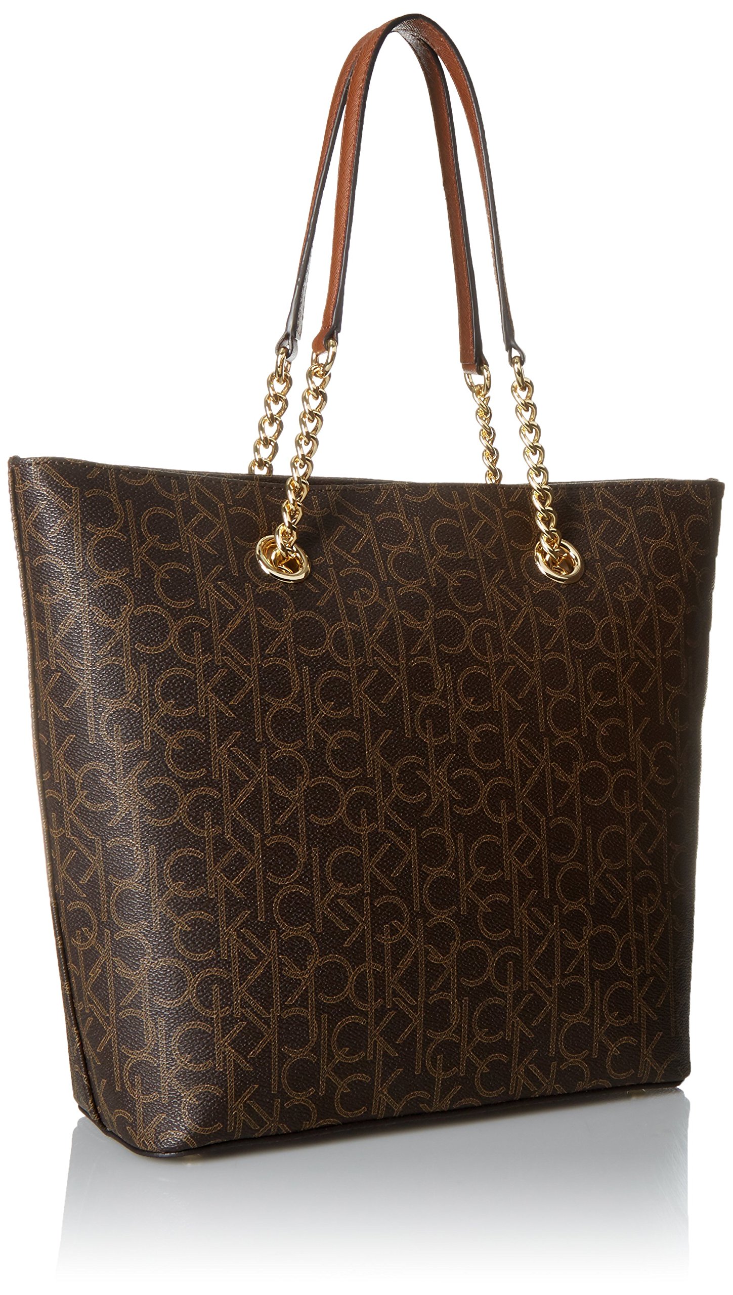 Calvin Klein Hayden Signature East/West Top Zip Chain Tote Buy Online