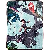 Silver Buffalo How to Train Your Dragon Hiccup and Fury in Jungle Sublimation Plush Fleece Throw Blanket (45" X 60" 250gsm)