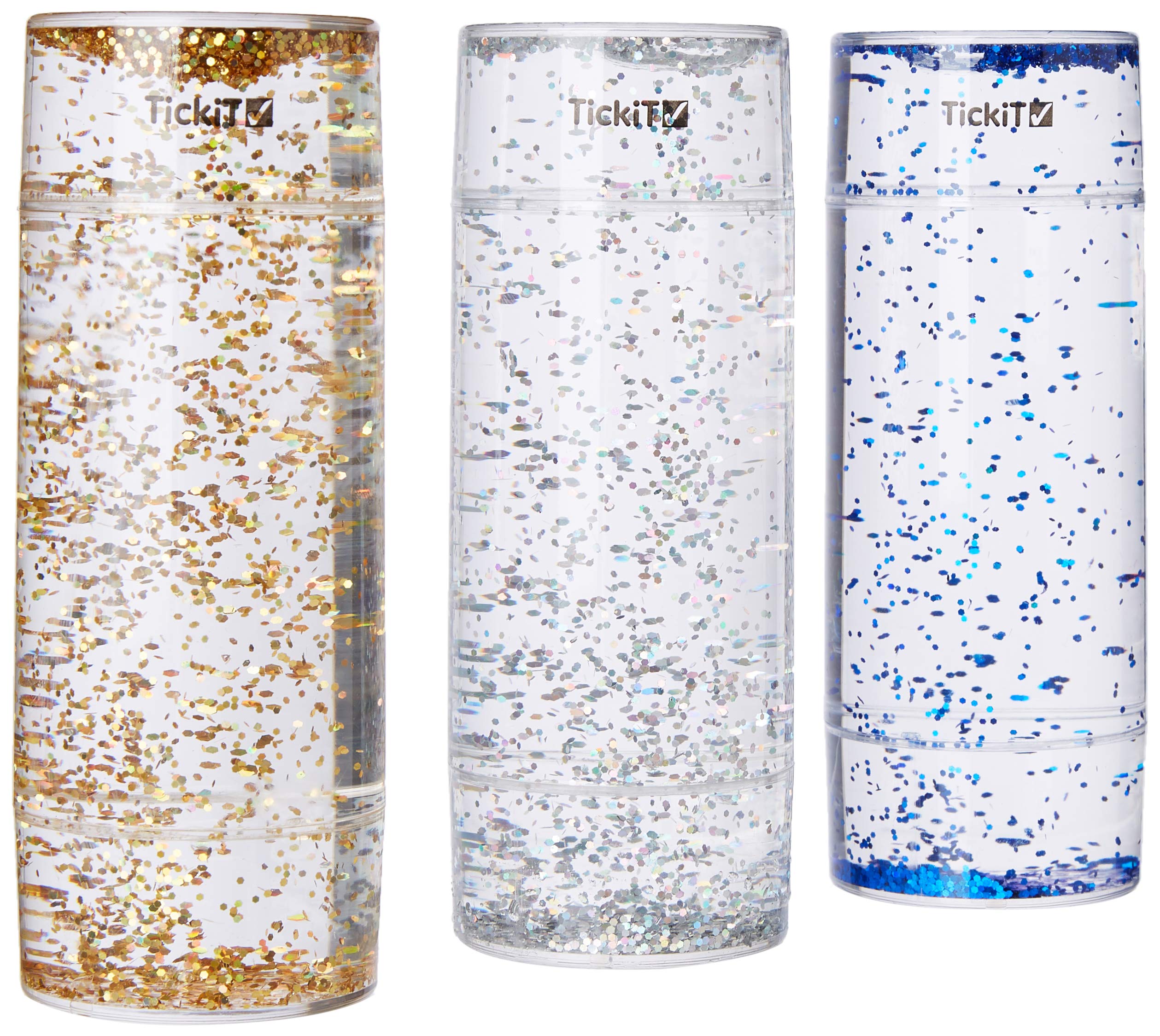 tickit Sensory Glitter Storm Set – Mesmerising Liquid Sensory Toys for Kids to Support Calm, Focus, and Visual Stimulation – Ideal for Mindfulness and SEN Environments – Set of 4