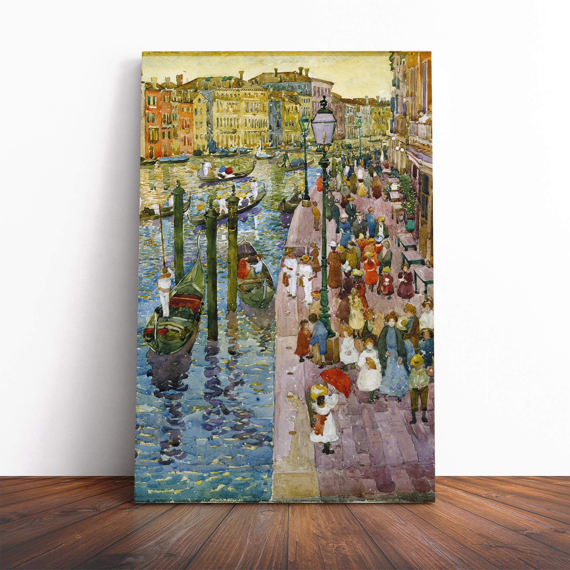 Maurice Pendergrast Terra Grand Canal Venice Canvas Print | Gallery Wrapped 30mm Frame Wall Art | 20x14 inches | Ready to Hang | Modern Picture | Living Room Bedroom Lounge Office