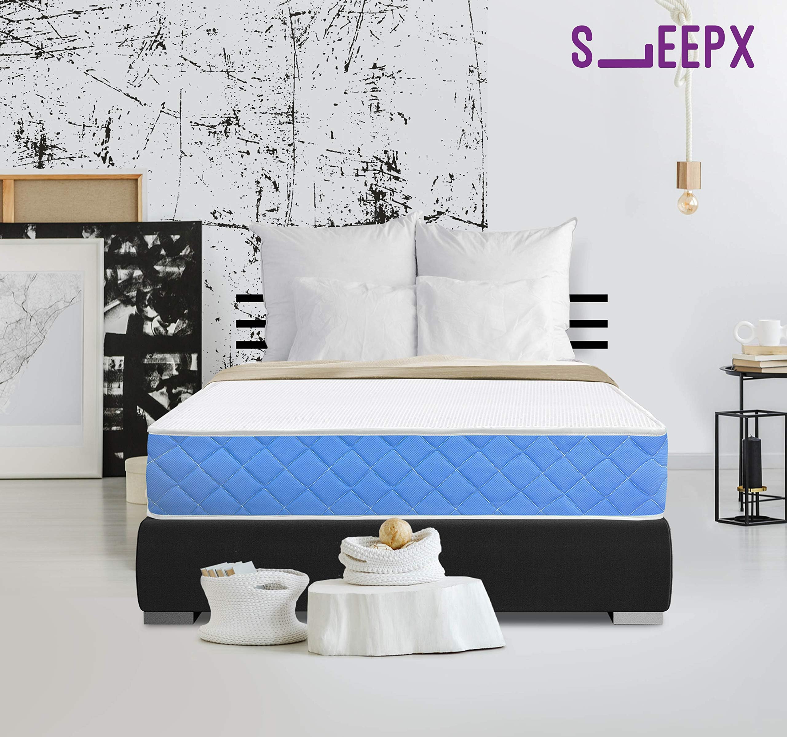 SleepX Exceller Memory Foam Luxury Pocket Spring Mattress - (72x36x8 Inches)