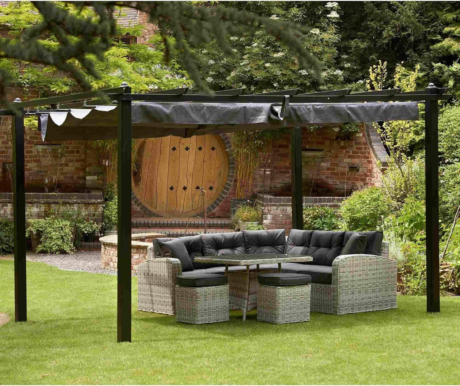 Garden Structures & Shade Equipment 3x4M Grey Pergola Gazebo pergola