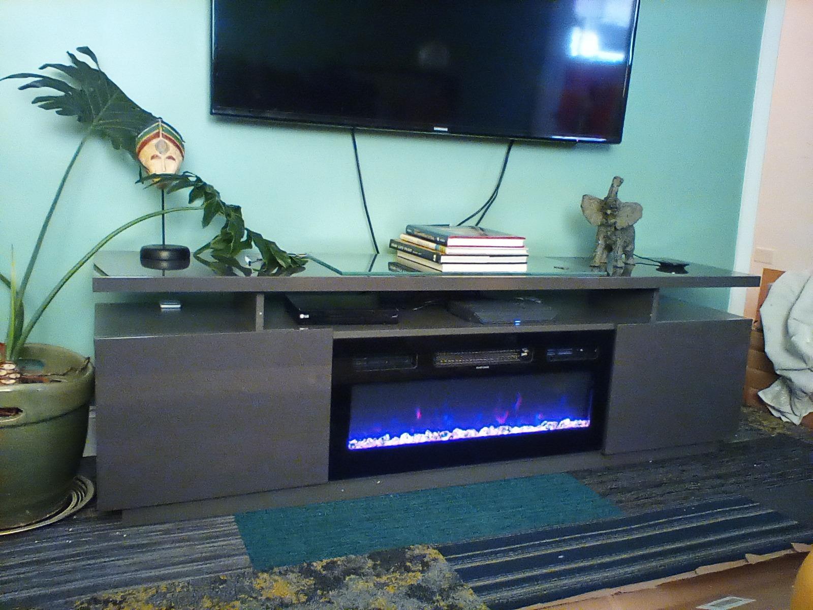 17/mo Finance EvaKBL Fireplace TV Stand for TVs up to 80", Modern