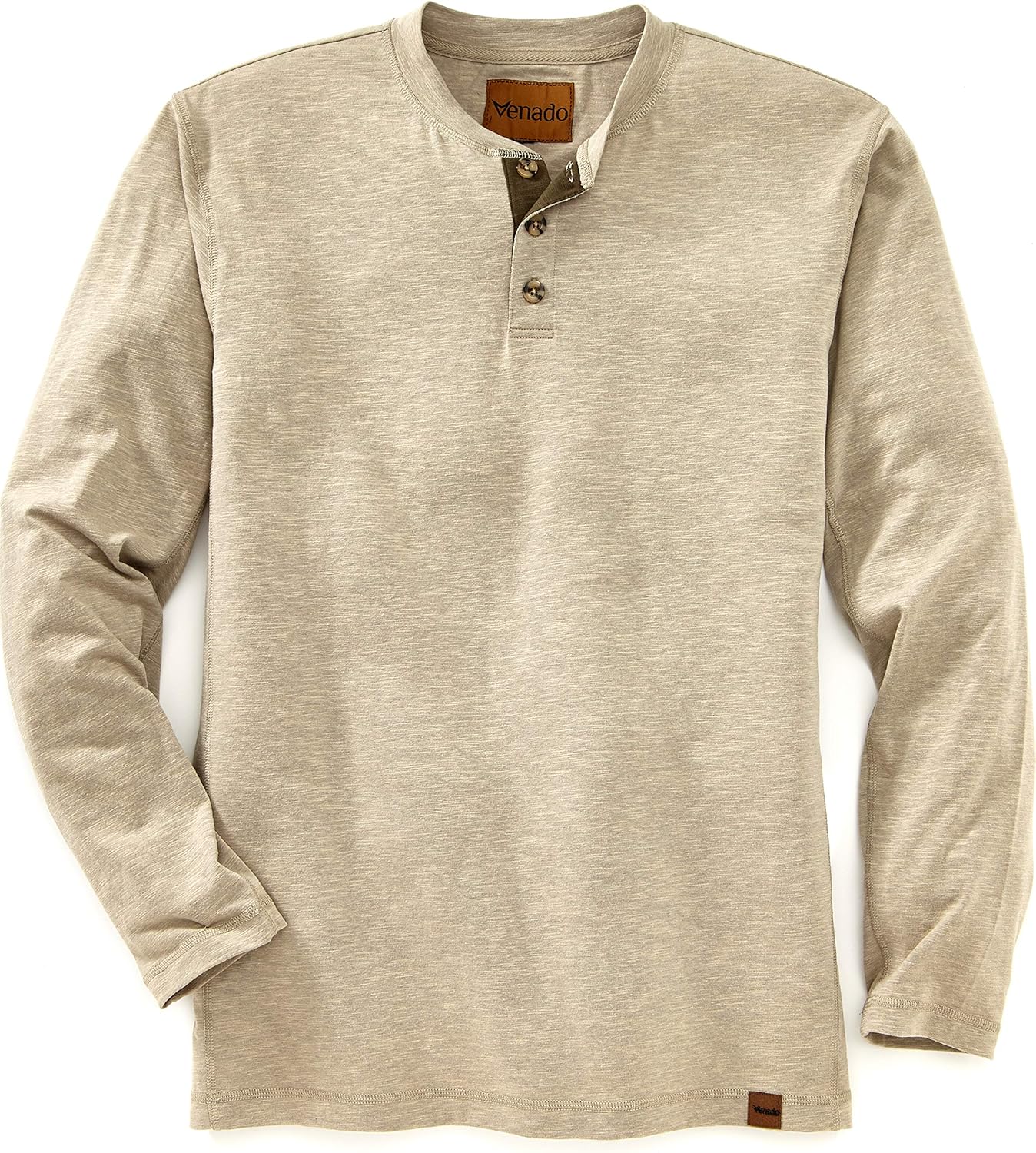 Venado Henley Long Sleeve Shirts for Men - Mens Henley with Flex Material at  Men’s Clothing store