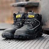 Black Hammer Safety Boots Steel Toe Cap S3 SRC Leather Ankle Boots 7752 UK 9 view 3