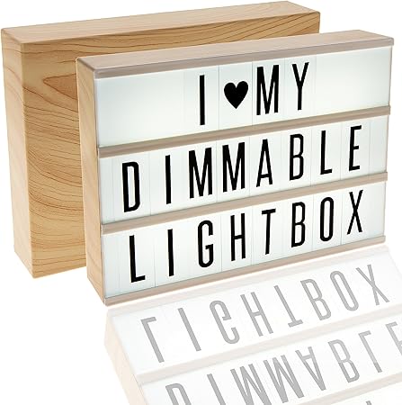 EnzZone 380 azulejos, caja de luz de cine con efecto de madera regulable, luz nocturna para
