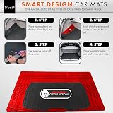 Nyxi 5 Piece Rubber Car Mat Set Front Rear Boot 120x80cm Universal view 7