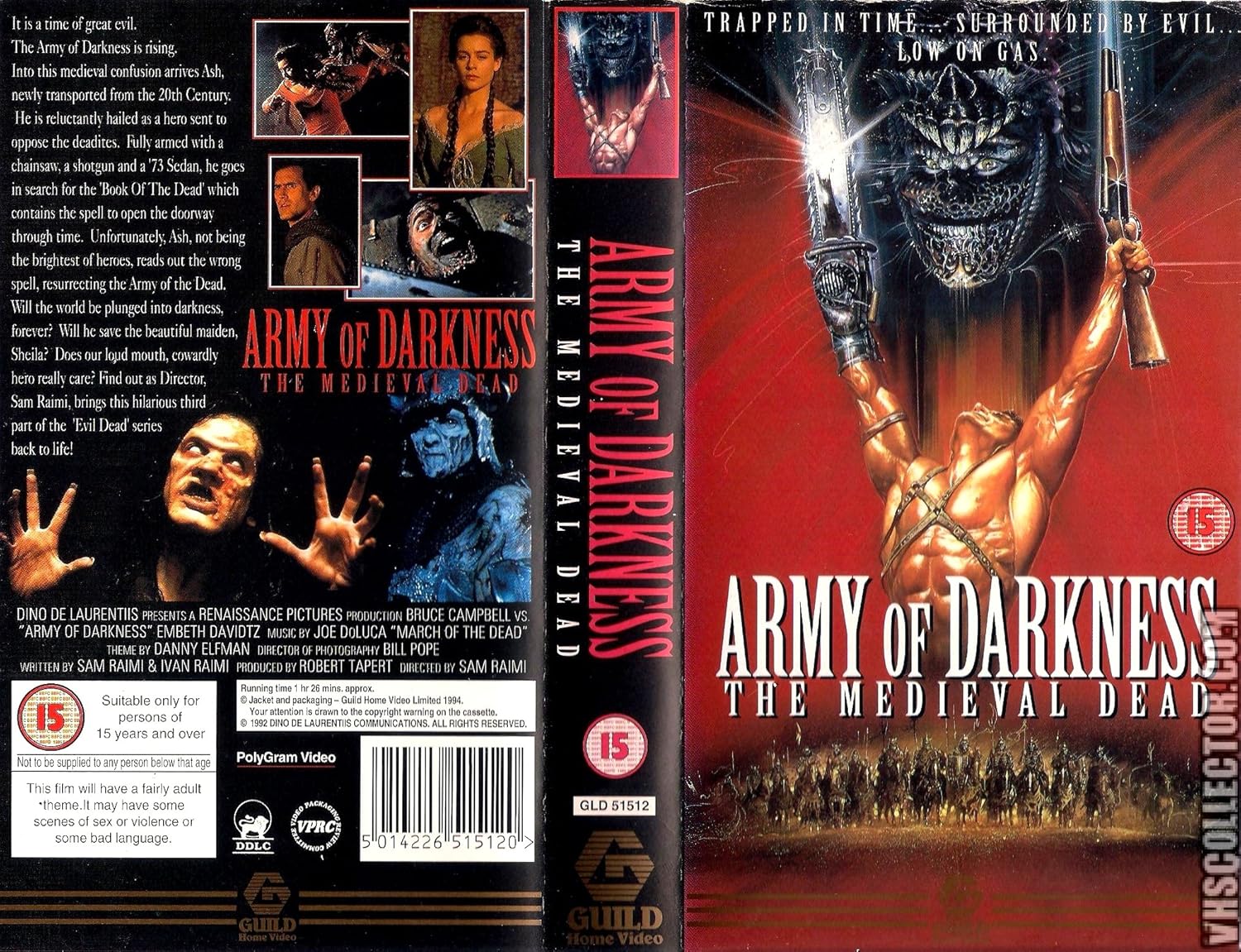 Army Of Darkness The Evil Dead 3 Vhs 1993 Bruce Campbell - army of darkness the evil dead 3 vhs 1993 bruce campbell embeth davidtz marcus gilbert ian abercrombie richard grove timothy patrick quill