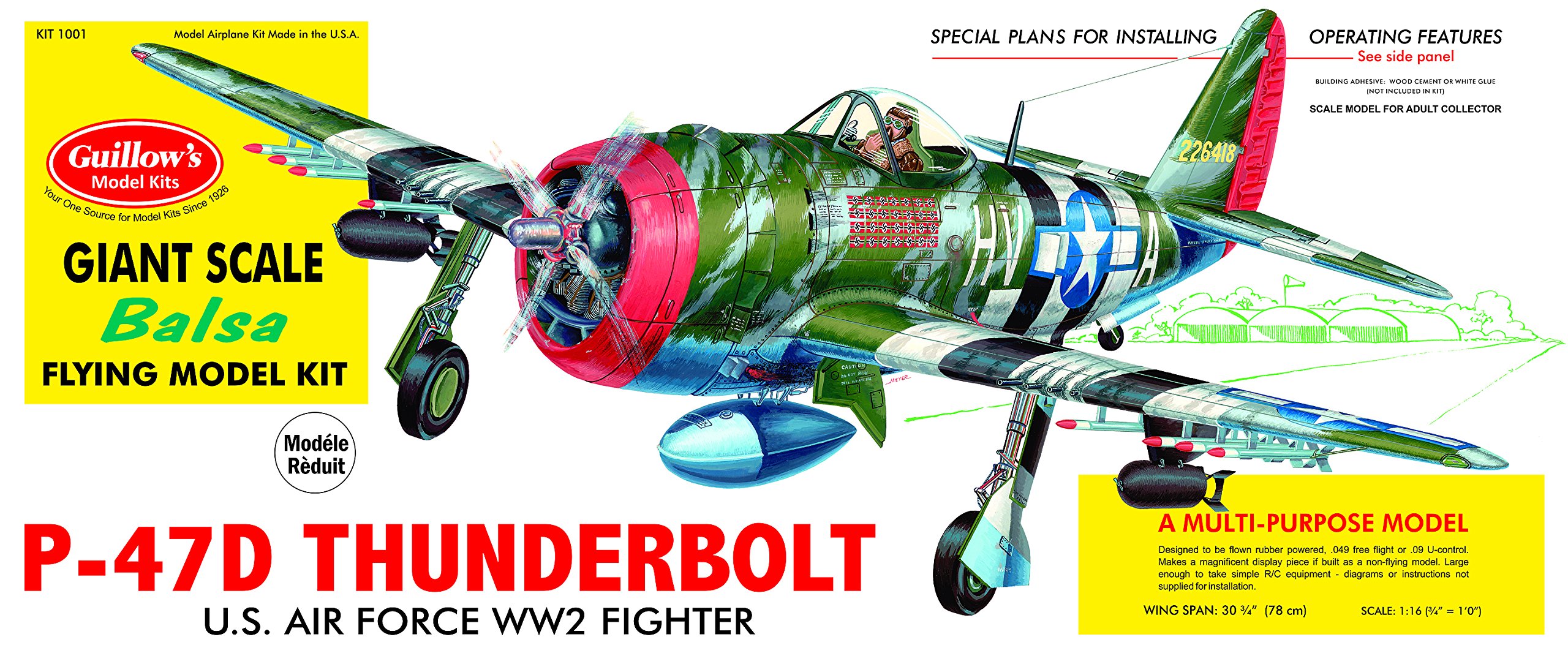 Guillow's P-47D Thunderbolt Model Kit