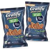 Osem Gratify Gluten Free Pretzels, Kosher - 10.5 Oz Bags (Pack of 2) | GF Pretzel Snack Bags, Gluten-Free Mix for Adults &amp; Kids, Hummus Dip, Individual Packs, Vegan Friendly, Party Mix Sea Salt