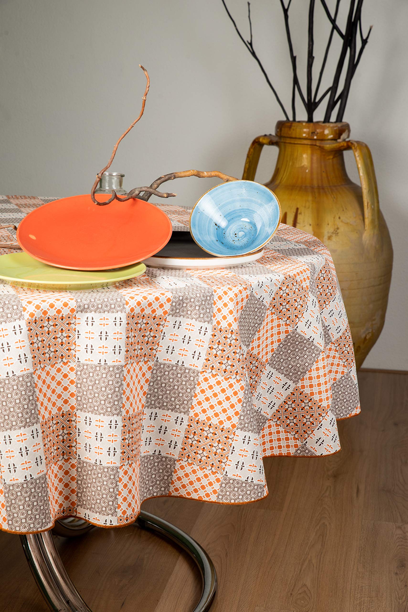 ESSE HOME - Stain-resistant tablecloth - Rectangular-Square-Round-Oval - Cinzia 135 (0-140, 21-21)