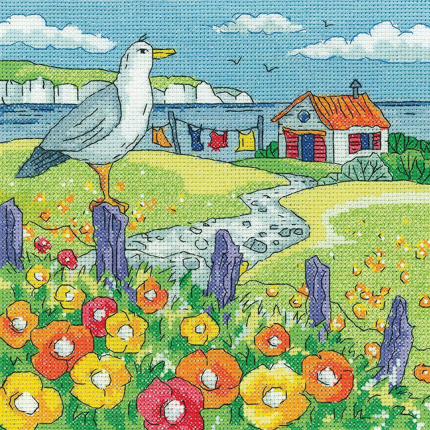 Heritage Crafts Cross Stitch Kit - Poppy Shore (Aida)
