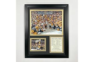 LEGENDS NEVER DIE, INC. Vegas Golden Knights | 2022-2023 Stanley Cup Champions | Framed Photo Collage | 2 Sizes and Styles | (Posed on Ice, 12"x15")