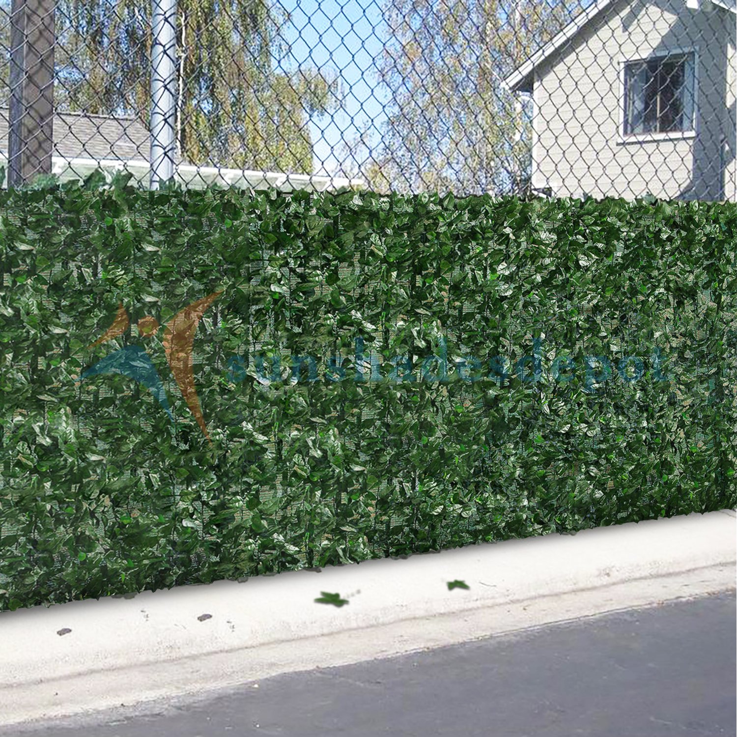 Sunshades Depot 4' x 10' Artificial Faux Ivy Privacy Fence Screen Leaf Vine Decoration Panel with Mesh Back