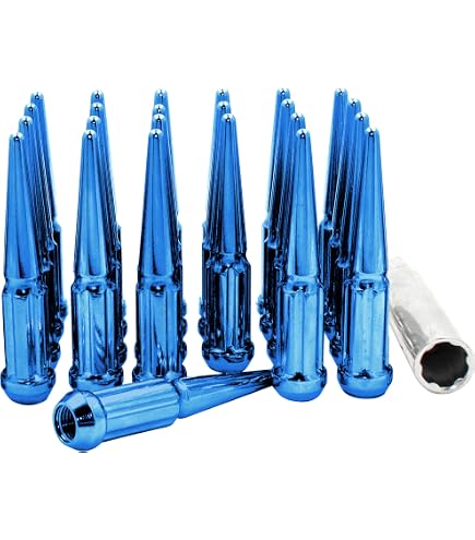 Amazon.com: Mishimoto Spiked Lug Nuts, M14x1.5, 24-PC Set, Blue