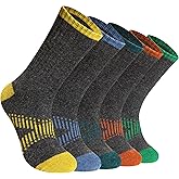 DoSmart Womens Merino Wool Hiking Socks Thermal Warm Walking Boot Winter Crew Cushion Work Socks 5 Pairs