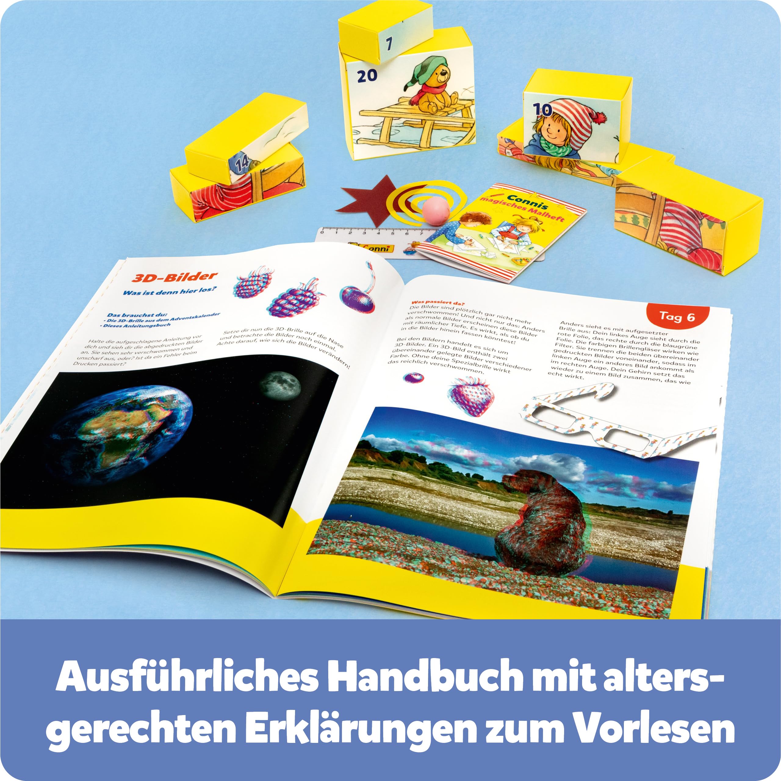 FRANZIS 67207 - Meine Freundin Conni Adventskalender, 24 altersgerechte Experimente für die Weihnachtszeit, für Kinder ab 5 Jahren 4