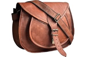 RUSTIC TOWN Leather Crossbody Satchel Bag Vintage Purses Handbags for Women