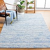 SAFAVIEH Himalaya Collection Accent Rug - 4' x 6', Blue, Handmade Wool, Ideal for High Traffic Areas in Entryway, Living Room
